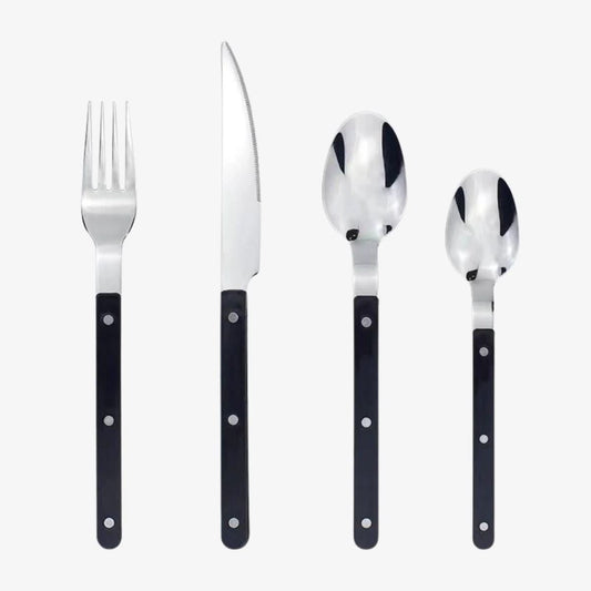 Custom Engraved 24 Piece Silver Cutlery Set - Luxicro