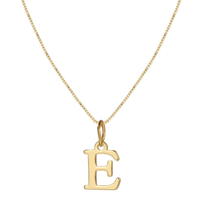 Classic 14k Gold Monogram Pendant Necklace