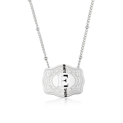 Dainty Monogram Pendant Necklace With Charm