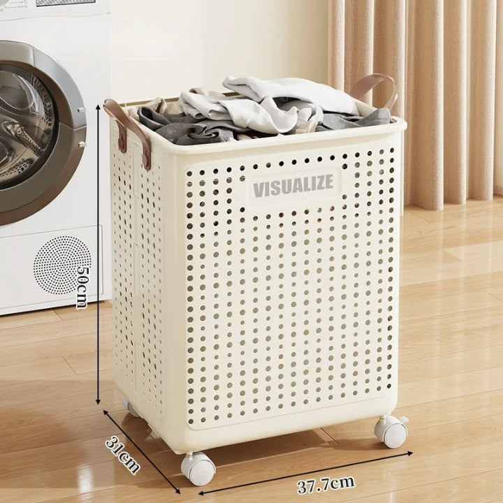 Space Saving Collapsible Laundry Hamper Basket - Luxicro