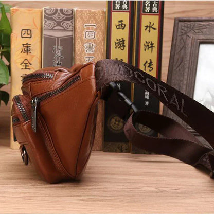 Genuine Leather Mens Hip Belt Bag