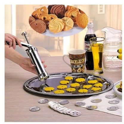 Deluxe Cookie Press with 20 Shapes and 4 Nozzles - Luxicro