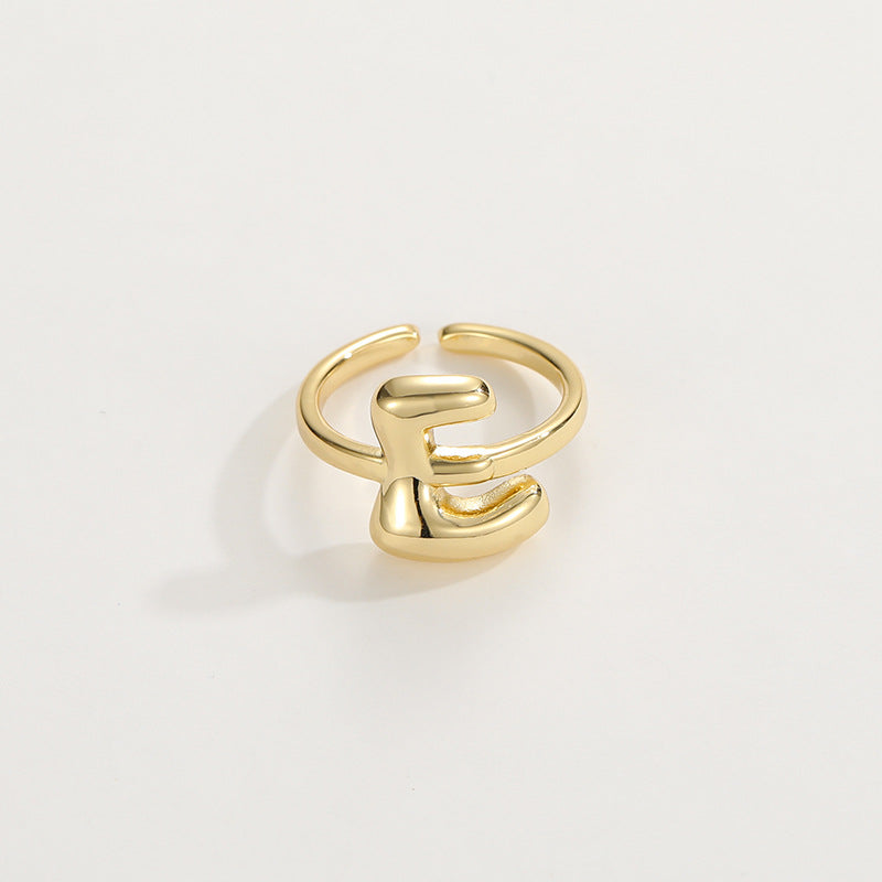 Stylish Monogram Letter Ring