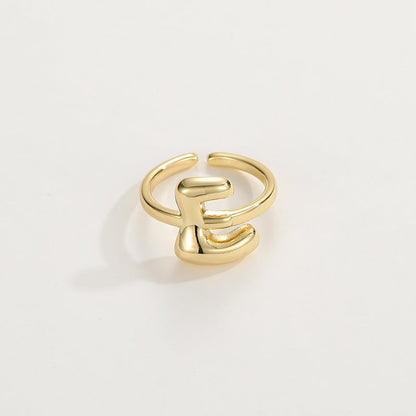 Stylish Monogram Letter Ring