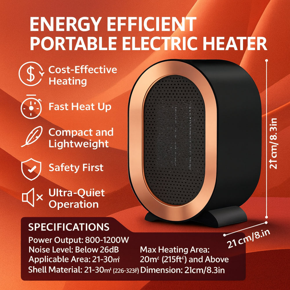 Portable Small Electric Room Heater for Home Use