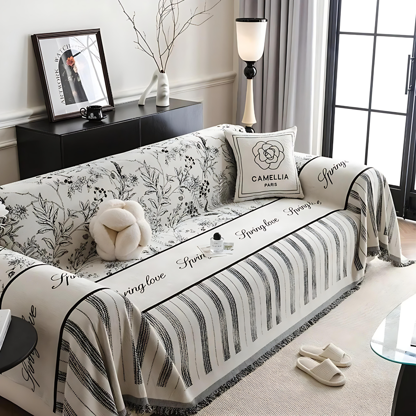 Stylish Fitted Couch Slipcover Protector