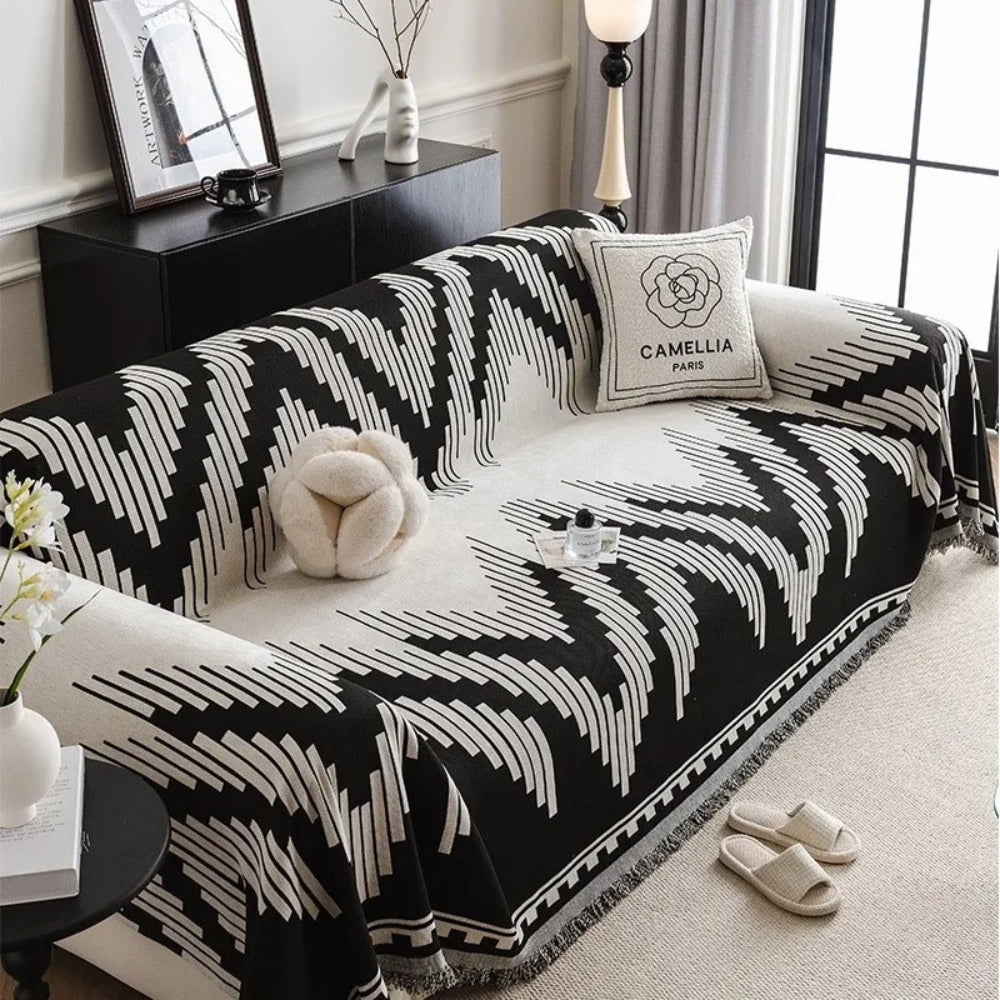 Stylish Fitted Couch Slipcover Protector - Luxicro
