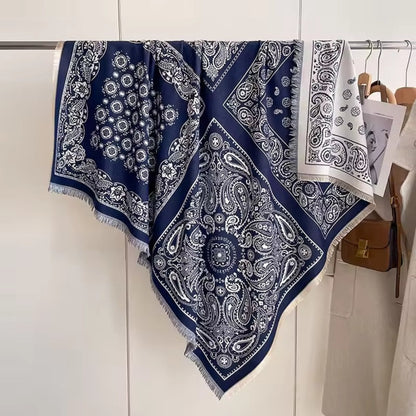 Beautiful Floral Woven Scarf Wrap