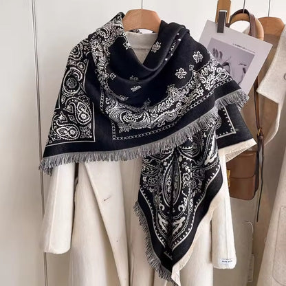 Beautiful Floral Woven Scarf Wrap - Luxicro