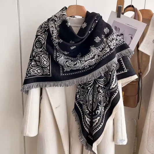 Beautiful Floral Woven Scarf Wrap - Luxicro