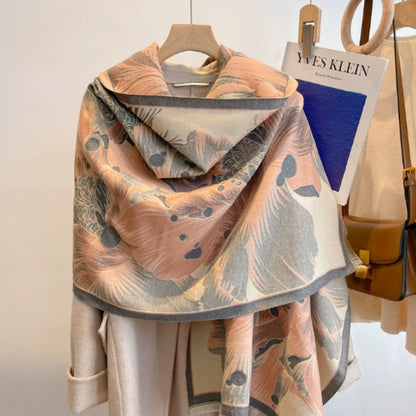 Beautiful Floral Pattern Silk Scarf