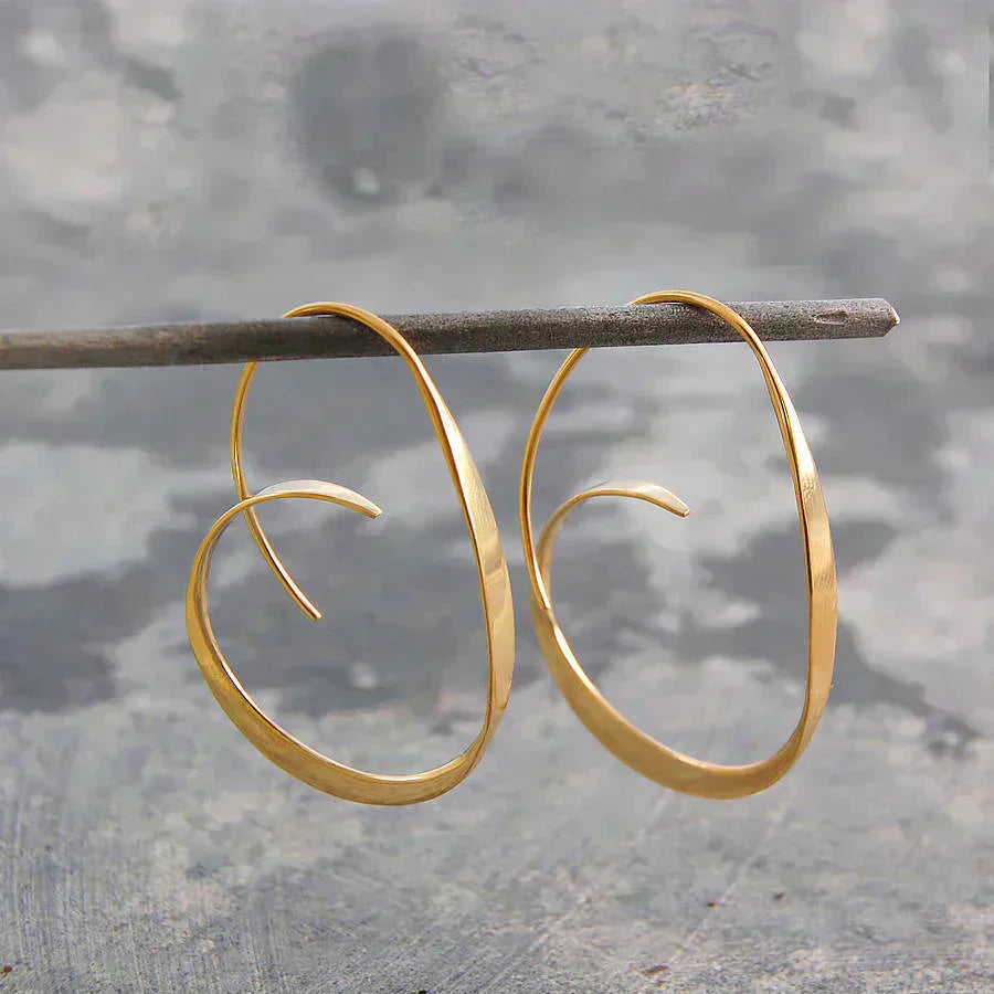 Chic Bohemian Gold Earrings, Exotic Style - Luxicro