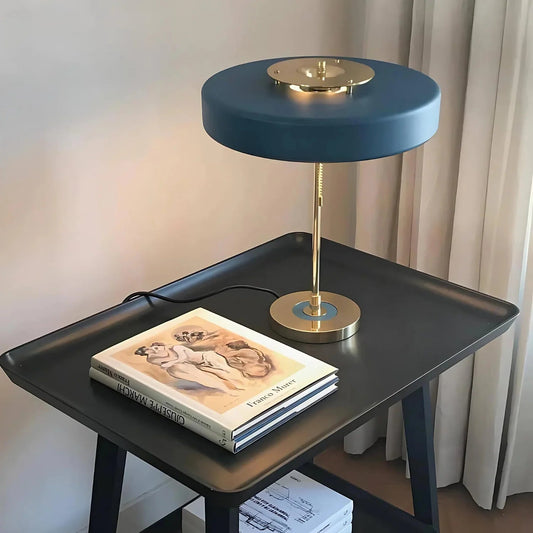Bright Blue Glass Table Lamp For Home Decor - Luxicro
