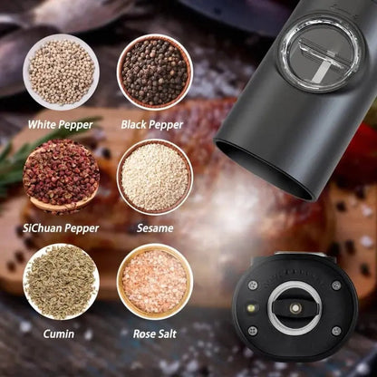 Premium Electric Salt Pepper Grinder with LED Light