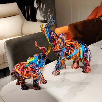 Bright Elephant Decorative Statue