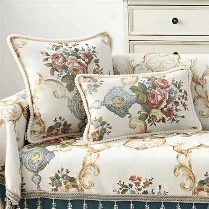 Soft Chenille Beaded Throw Pillow Cover - Luxicro