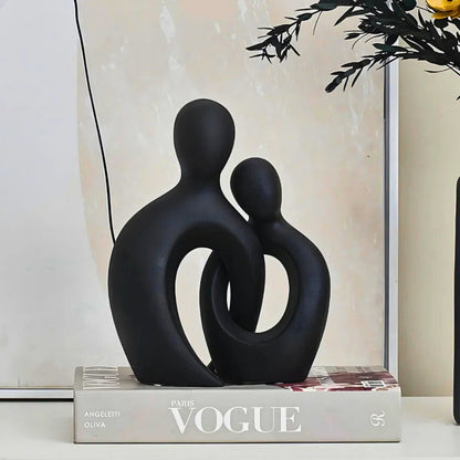 Lovely Abstract Lovers Figurine Sculpture