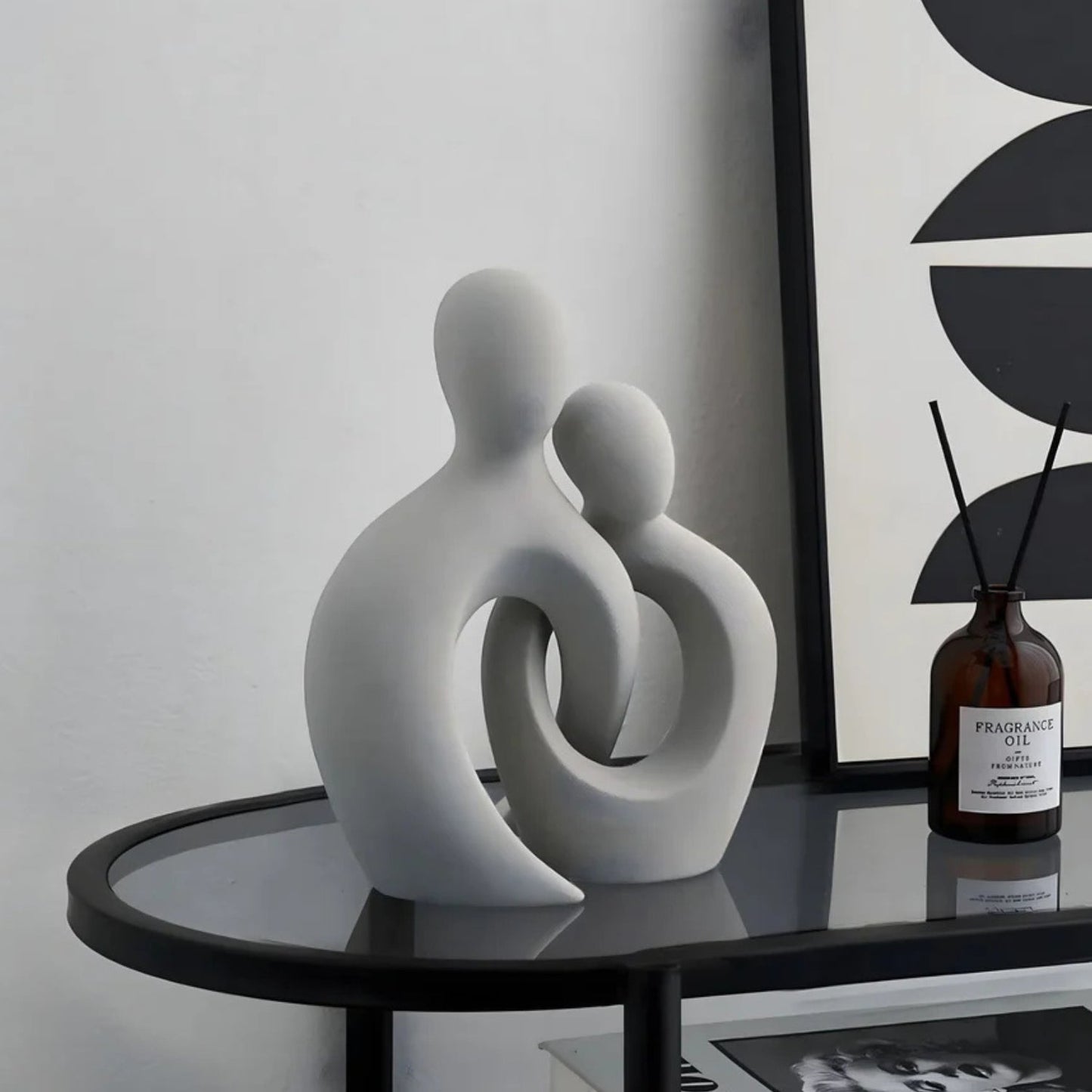 Lovely Abstract Lovers Figurine Sculpture - Luxicro