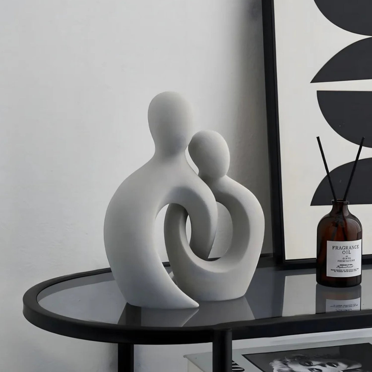 Lovely Abstract Lovers Figurine Sculpture - Luxicro