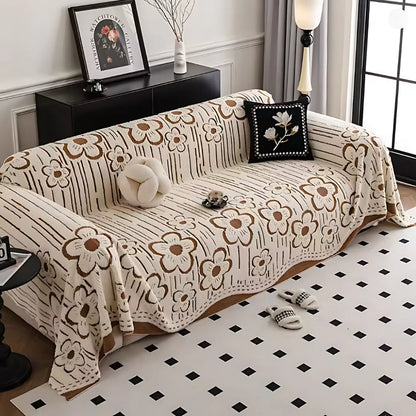 Decorative Floral Couch Slipcover