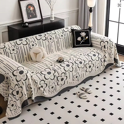 Decorative Floral Couch Slipcover