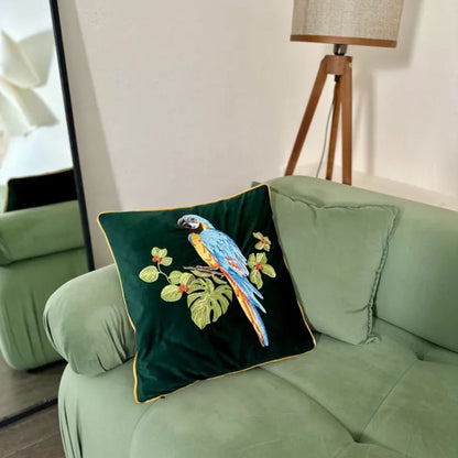 Colorful Bird Pattern Decor Pillow