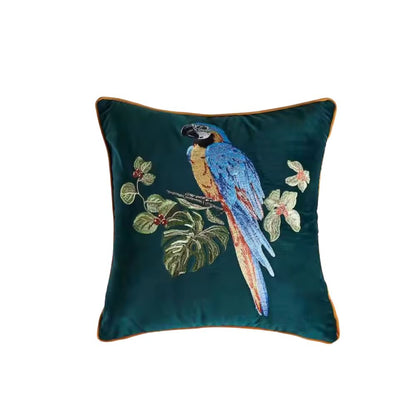 Vibrant Floral Print Throw Pillow - Luxicro