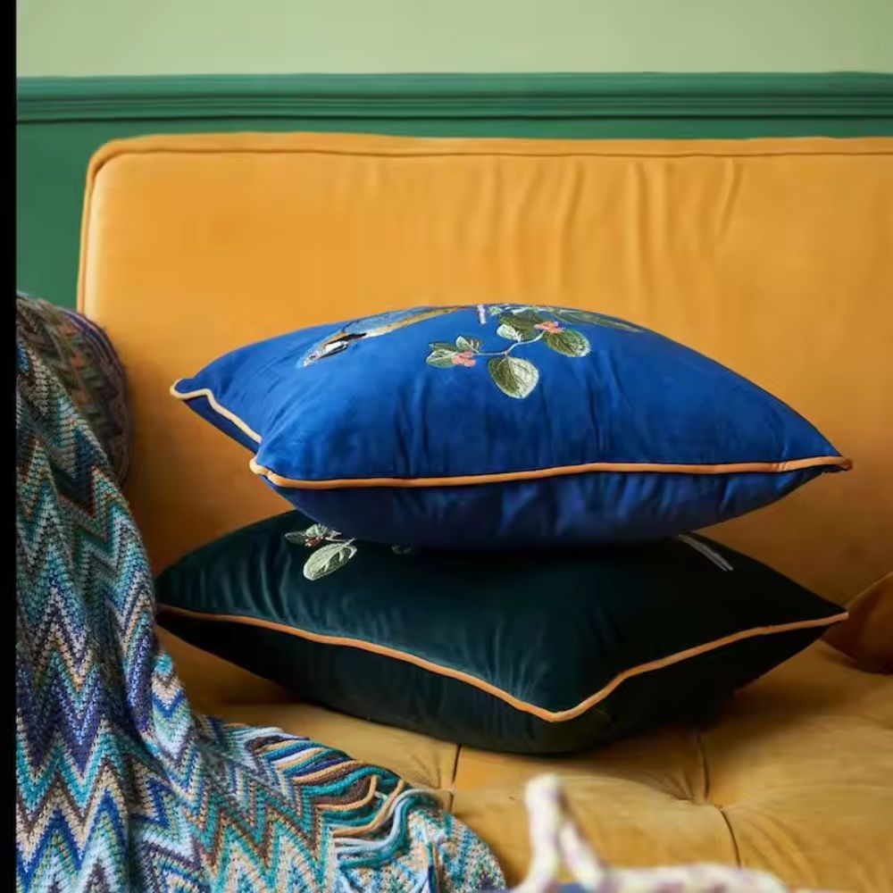 Colorful Bird Pattern Decor Pillow
