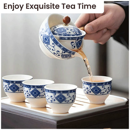 Traditional Porcelain Asian Tea Set
