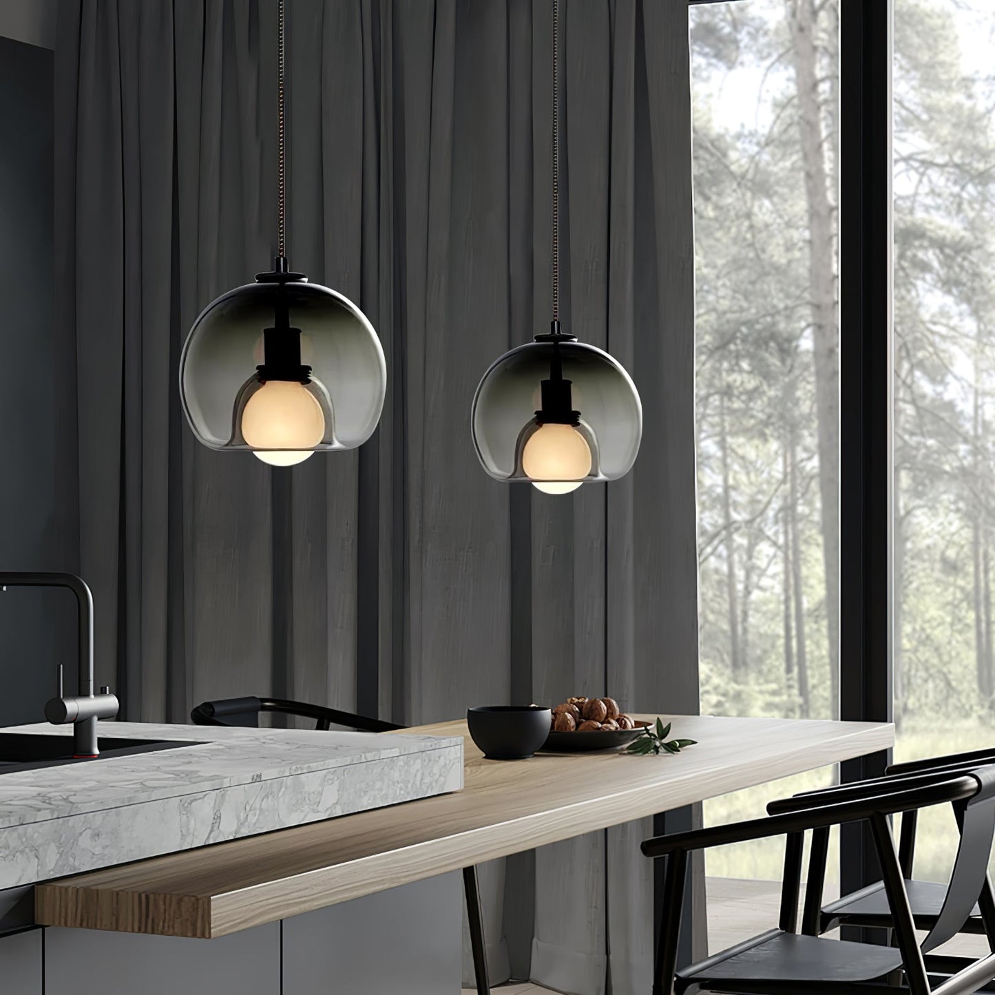Sleek Contemporary LED Hanging Light