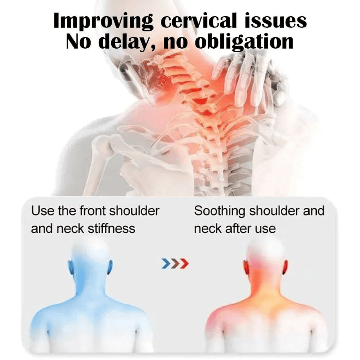 Contour Neck & Back Cushion - Warm Cervical Support Pillow