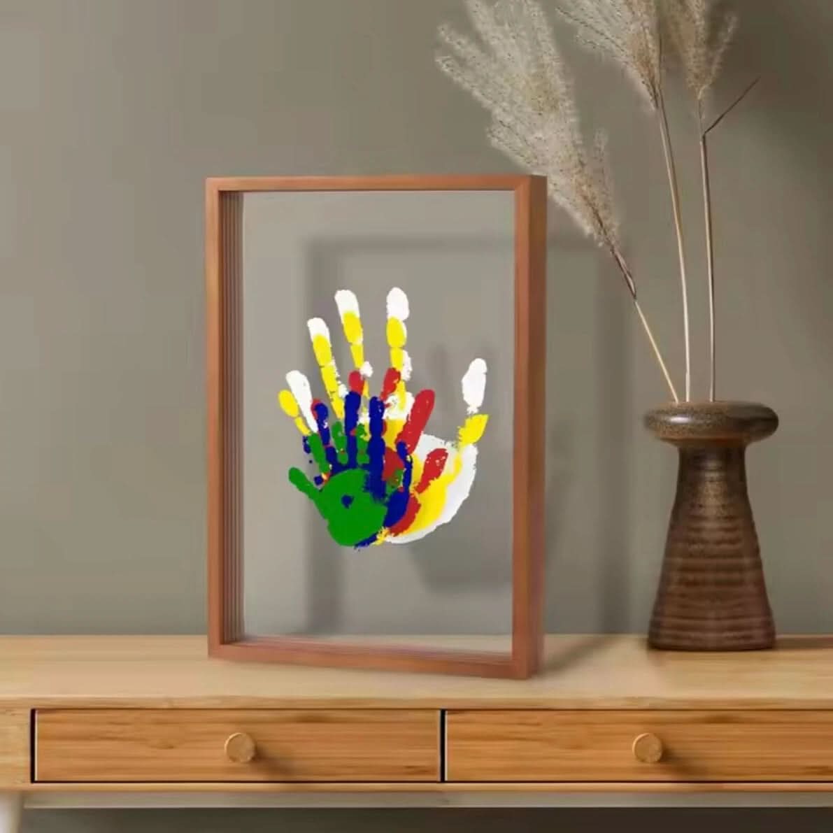 Customized Infant Wood Handprint Picture Frame