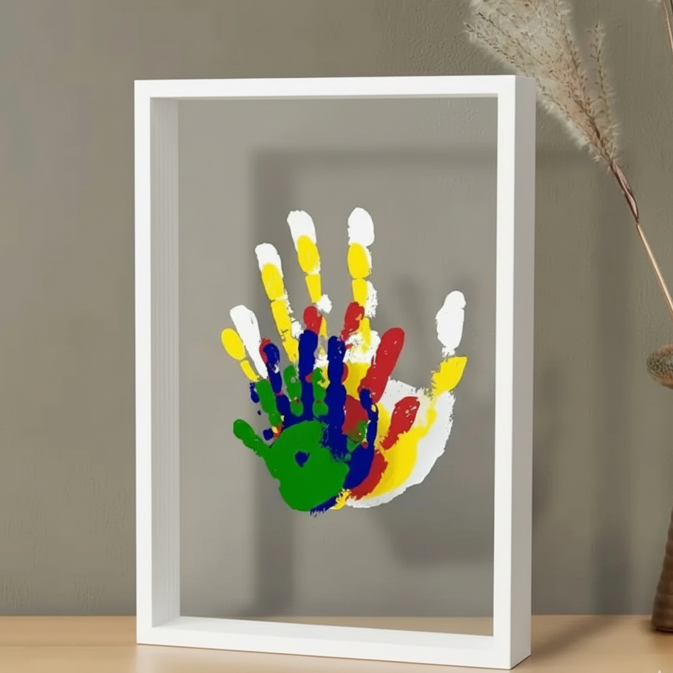 Customized Infant Wood Handprint Picture Frame