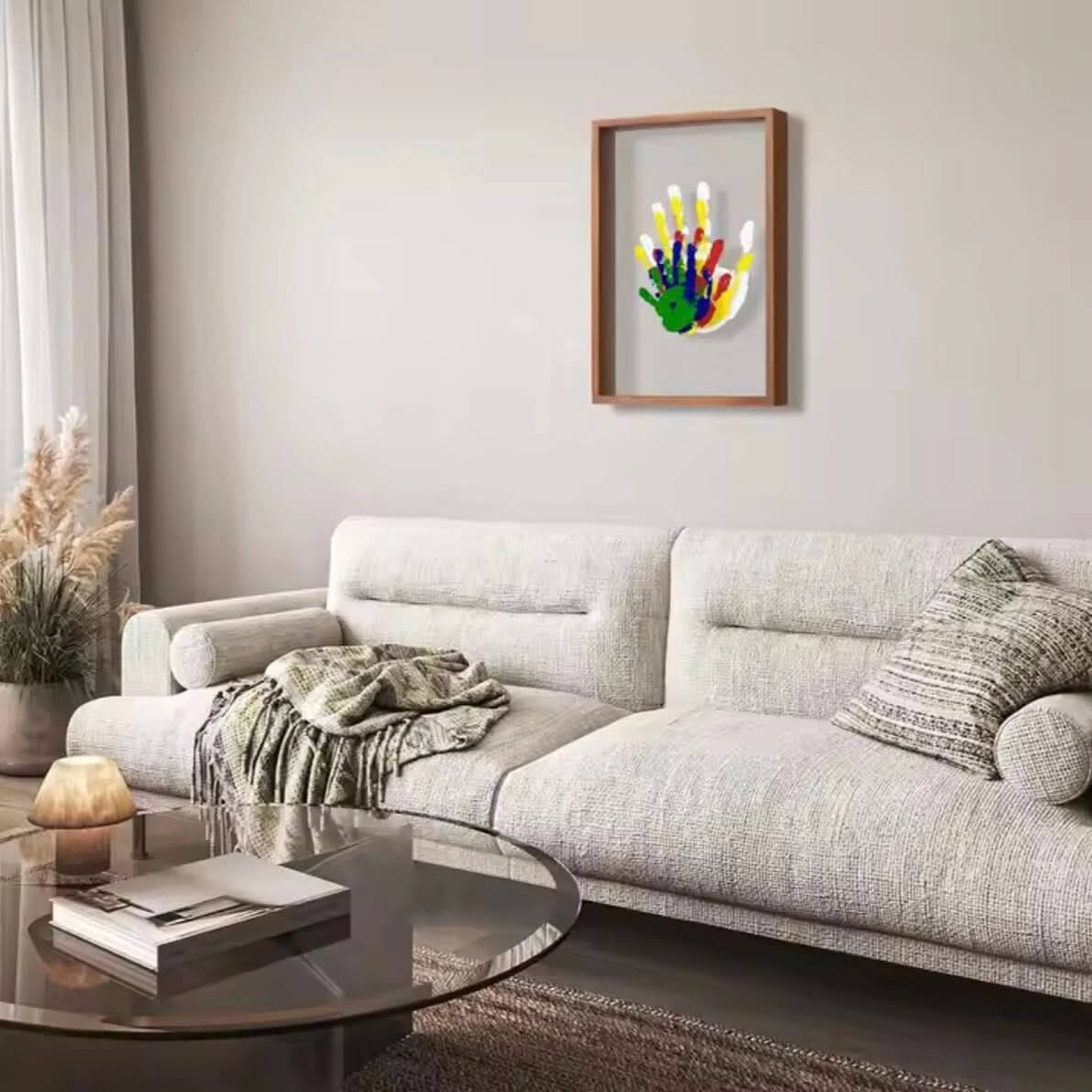 Customized Infant Wood Handprint Picture Frame - Luxicro