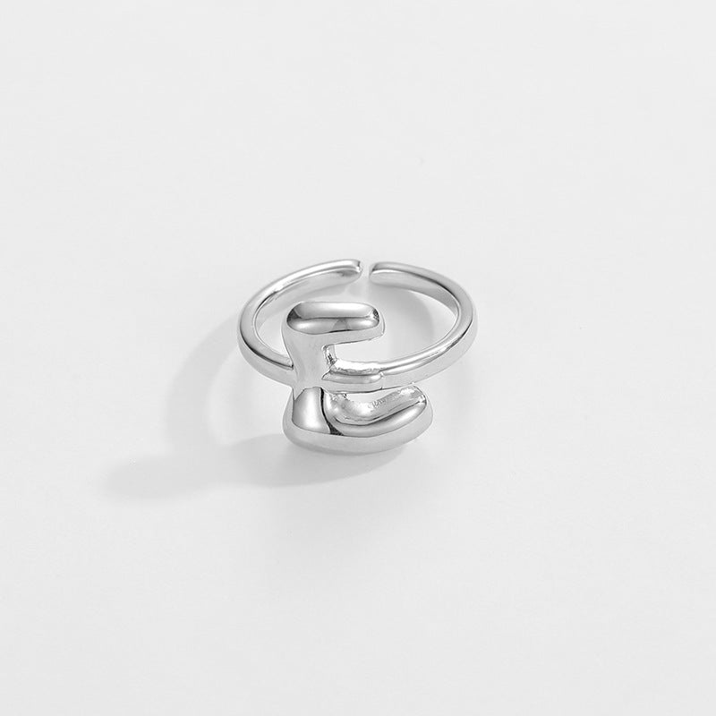 Stylish Monogram Letter Ring