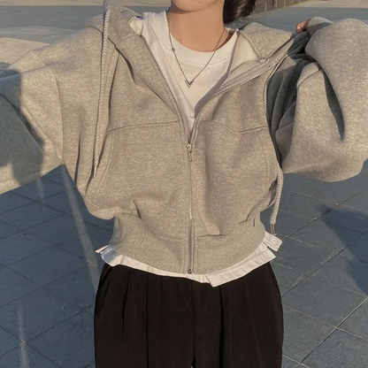 Comfortable Loose Fit Women's Cotton Hoodie