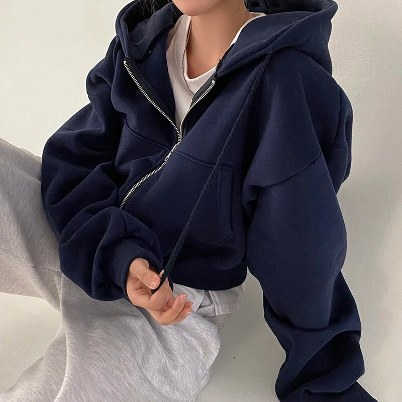 Comfortable Loose Fit Women's Cotton Hoodie