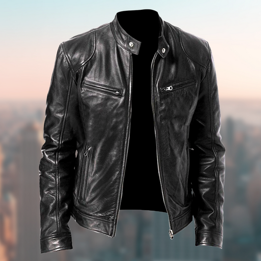 Authentic Leather Biker Jacket - Luxicro