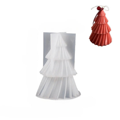 Small Christmas Tree Silicone Candle Mould for Homemade Candles - Luxicro