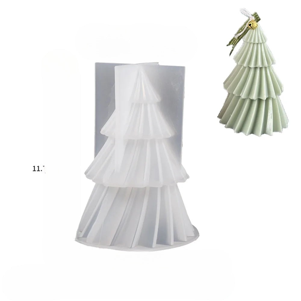 Small Christmas Tree Silicone Candle Mould for Homemade Candles