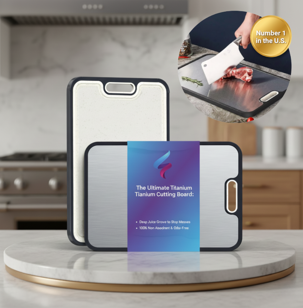 Durable Kitchen Cutting Board with Juice Channels - Luxicro