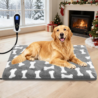 Big Warm Pet Bed for Dogs, Waterproof Heated Mat