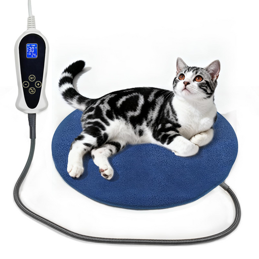 Big Warm Pet Bed for Dogs, Waterproof Heated Mat - Luxicro