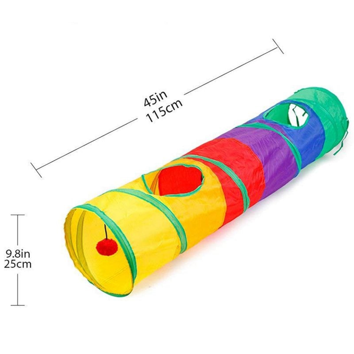 Large Pet Play Tunnel | Sturdy Polyester Cat House