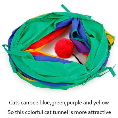 Large Pet Play Tunnel | Sturdy Polyester Cat House