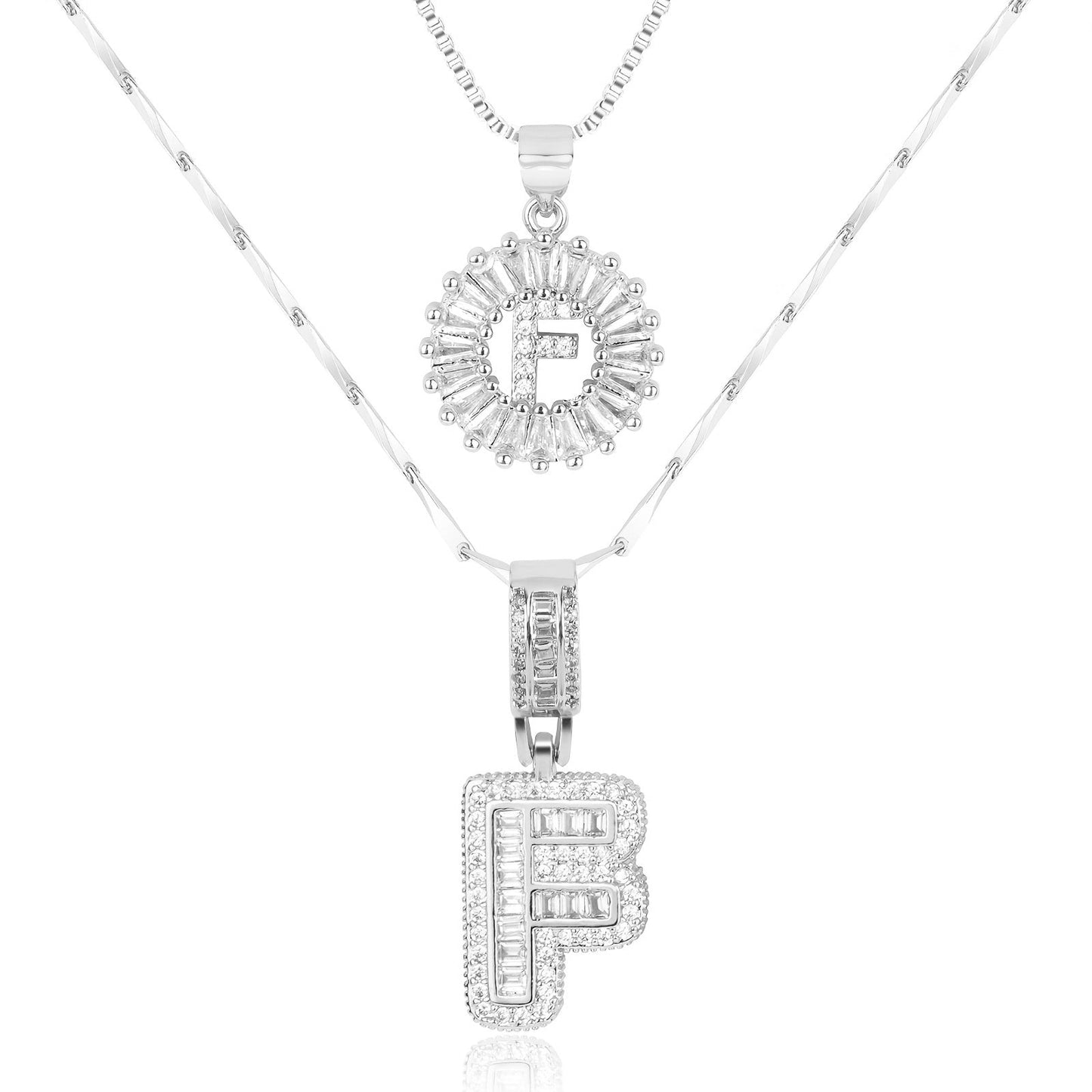 Fine 14k Gold Initial Diamond Pendant Necklace