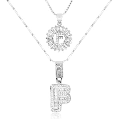 Fine 14k Gold Initial Diamond Pendant Necklace