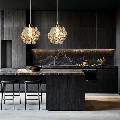 Elegant Flower Glass Pendant Lighting Fixture - Luxicro