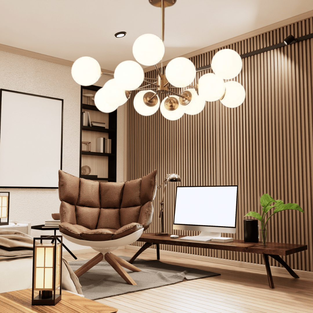 Luxury Gold Glass Ball Chandelier Light Fixture - Luxicro