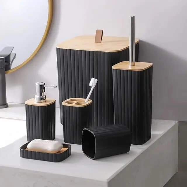 Complete 6-Piece Bath Accessory Set - Luxicro